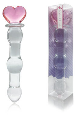 ディルド【ハードさがたまらない】クリスタルジェム（アムールハート）（AN0760） ガラスの硬質な刺激！ガラスディルドで新たな快感を。