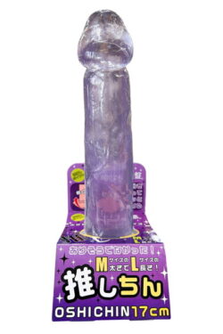 ディルド【見た目もエロい】推しちん Clear Purple ディルド 夜遊びシリーズ ［日本製］［17cm］［太さMサイズ］［長さLサイズ］［強力吸盤付き］ 吸引機能で新感覚の刺激！吸引ローターで快感エクスタシー。